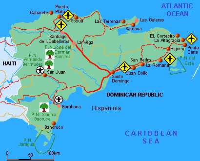 多米尼加国土面积示意图